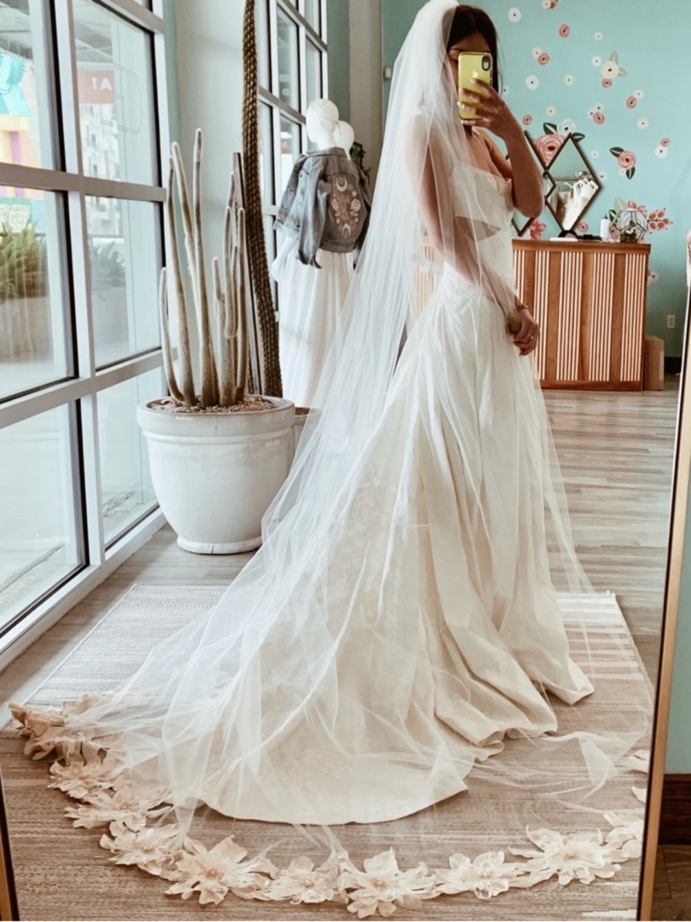 Miss Allaneous Maisie Wedding Veil with Floral Appliqués